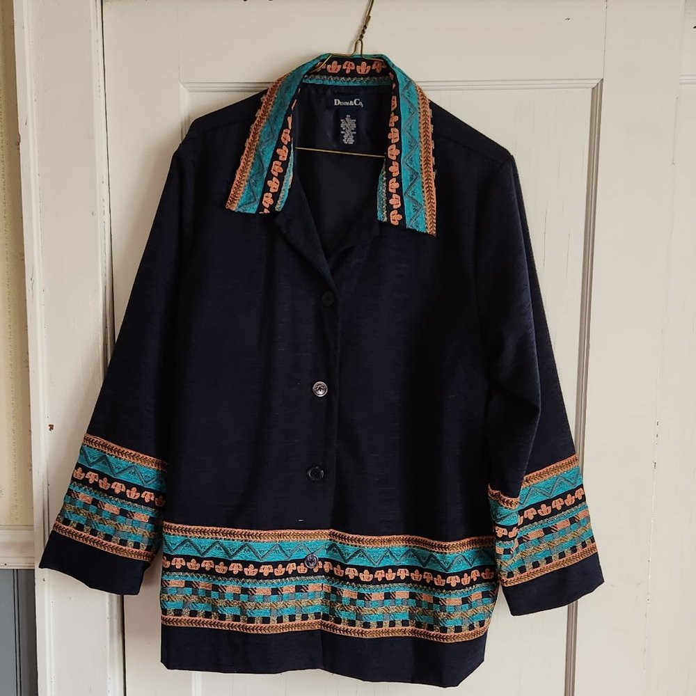Dark blue 3x Denim & Co jacket